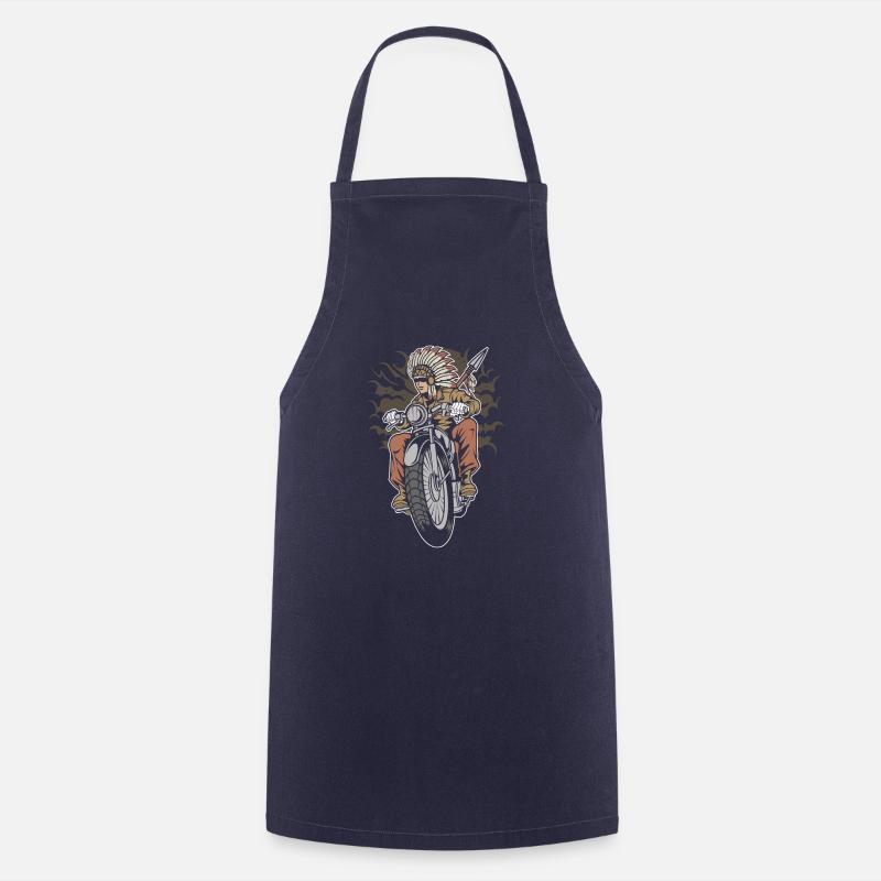 Native Indian Biker - Kochschürze - Navy