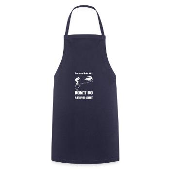 Don't do stupid shit - Kochschürze - Navy - Vorne - AI Model Male 185 dark (185cm)