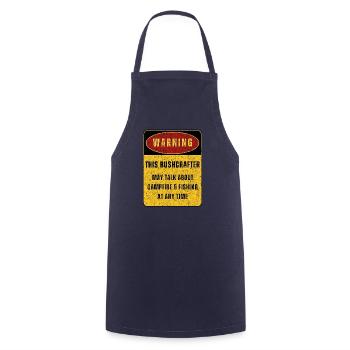 bushcrafter campfire & fishing Outdoor Adventure - Cooking Apron - navy - Front - AI Model Male 185 dark (185cm)