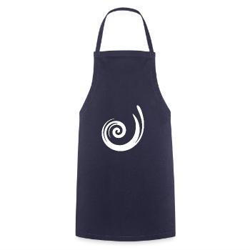 Pattern White Gift Christmas - Cooking Apron - navy - Front - AI Model Male 185 dark (185cm)