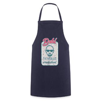 Bald - the hairless wonderland. - Cooking Apron - navy - Front - AI Model Male 185 dark (185cm)