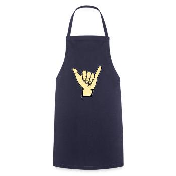 Surfing Icon Hand - Cooking Apron - navy - Front - AI Model Male 185 dark (185cm)