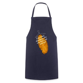 I have no Lederhosen, schnitzel ,fest,munich - Cooking Apron - navy - Front - AI Model Male 185 dark (185cm)