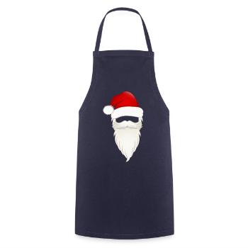 Santa Claus Santa Claus Beard and Hat - Cooking Apron - navy - Front - AI Model Male 185 dark (185cm)