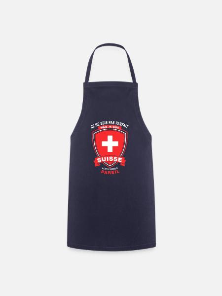 SUISSE et presque parfait - Tablier de cuisine - marine