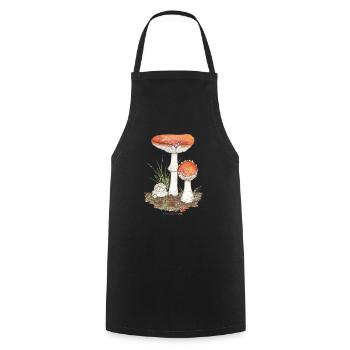 Toadstool - Cooking Apron - black - Front - AI Model Male 185 dark (185cm)