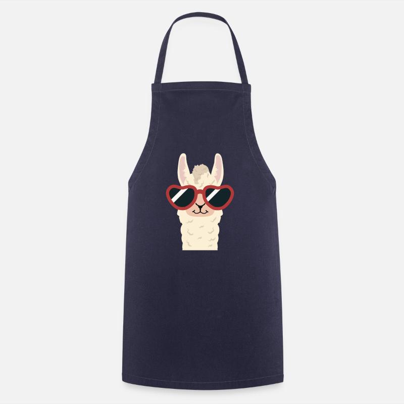 Lamas 4 Ever - llama carl - Kochschürze - Navy