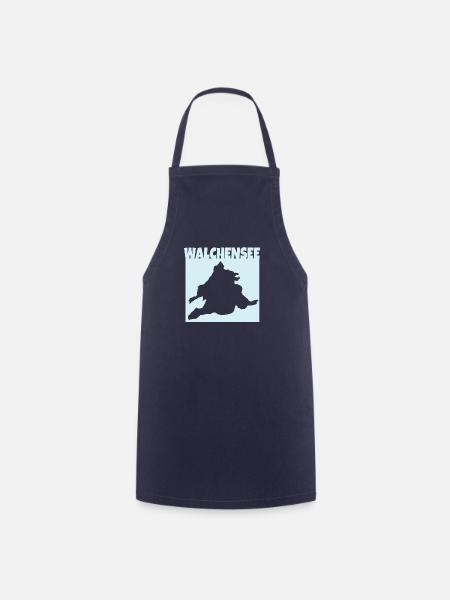 Walchensee - Silhouette - Kochschürze - Navy
