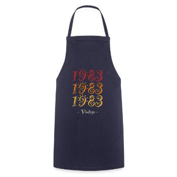 Jahrgang 1983 - Kochschürze - Navy - Vorne - AI Model Male 185 dark (185cm)