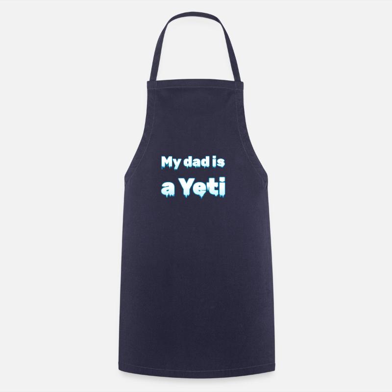 "Mein Vater ist ein Yeti" | Eis-Design - Kochschürze - Navy