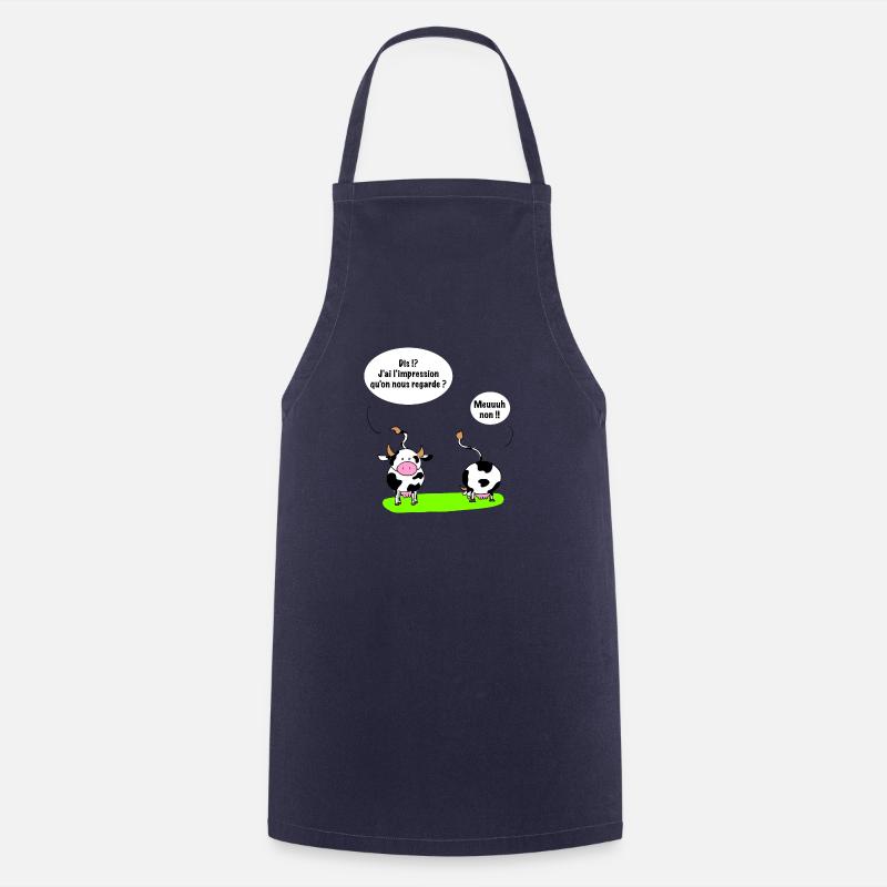 La vache - Tablier de cuisine - marine