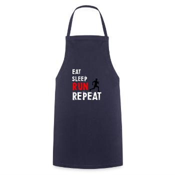 Triathlon Swim Bike Run Marathon - Cooking Apron - navy - Front - AI Model Male 185 dark (185cm)