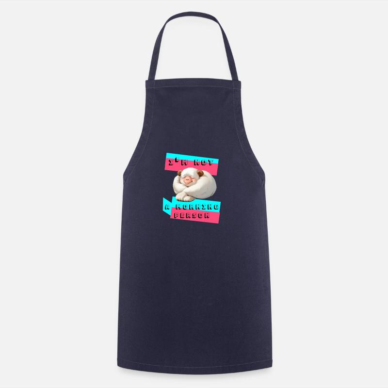 Je ne suis pas le matin - Tablier de cuisine - marine