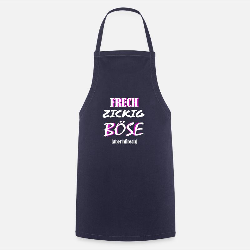 Effronté et méchant ? mais jolie - Tablier de cuisine - marine