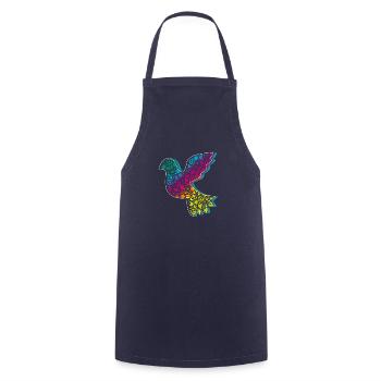 Peace Dove course DDP - Cooking Apron - navy - Front - AI Model Male 185 dark (185cm)