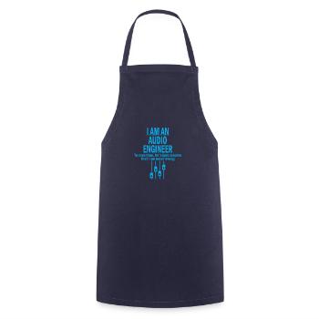 Sound engineer, sound engineer, sound engineer - Cooking Apron - navy - Front - AI Model Male 185 dark (185cm)