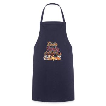 team family dog pirate bachelorette party puppy - Cooking Apron - navy - Front - AI Model Male 185 dark (185cm)