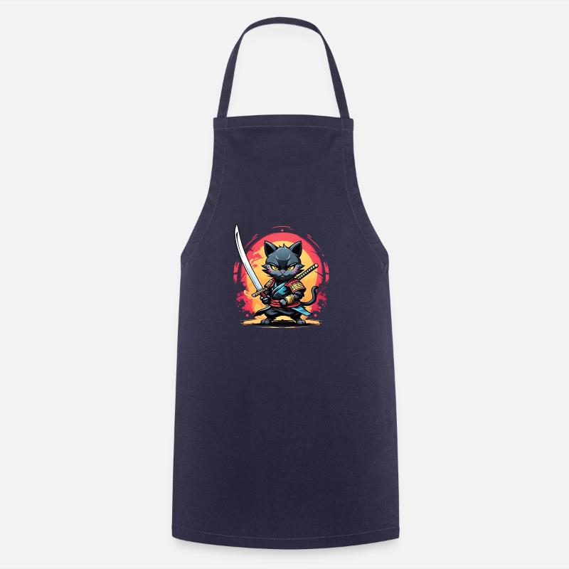 Ninja cat #1 - Tablier de cuisine - marine