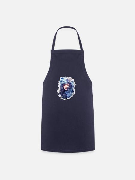Schnee-Frost-Eis-Mädchen - Kochschürze - Navy
