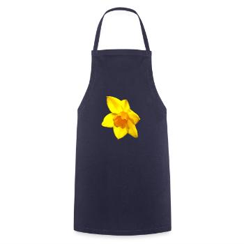 Flower, A731126 - Cooking Apron - navy - Front - AI Model Male 185 dark (185cm)