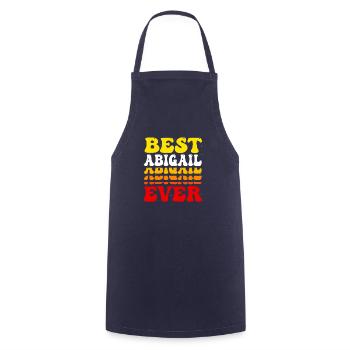 Best Abigail Ever - Cute Groovy Vintage Custom - Cooking Apron - navy - Front - AI Model Male 185 dark (185cm)