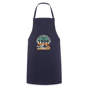 Aged to perfection 1969 Retro -Edition 2025. - Cooking Apron - navy - Front - AI Model Male 185 dark (185cm)