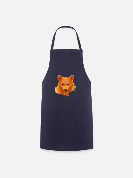 Wilde Kreativität Fuchs - Kochschürze - Navy