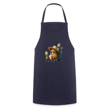 Mexican cactus with beer - funny - Cooking Apron - navy - Front - AI Model Male 185 dark (185cm)