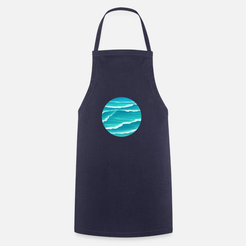 Vagues de l’océan - Tablier de cuisine - marine