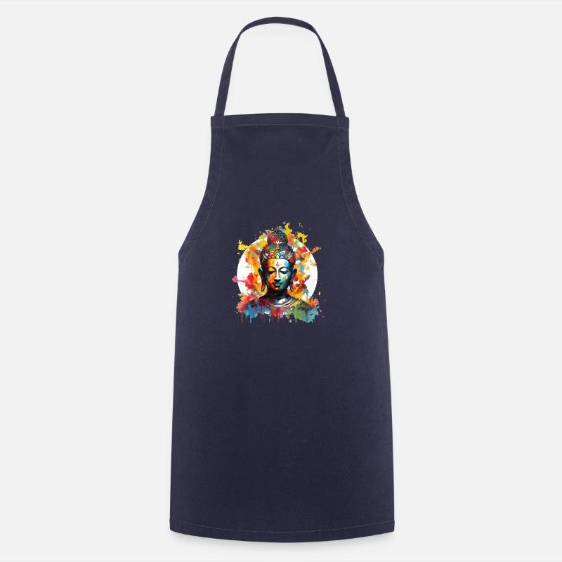 Meditation Purity Wisdom Compassion Gift - Cooking Apron - navy