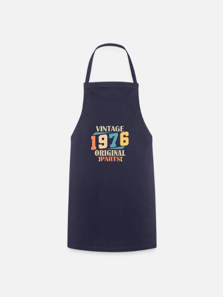 Monat 1976. 1976 Geburtstagsgeschenk. 48 Jahre alt Birt - Kochschürze - Navy