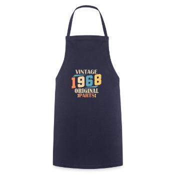 Mois 1968. Cadeau d'anniversaire 1968. 56 ans Birt - Tablier de cuisine - marine - Devant - AI Model Male 185 dark (185cm)