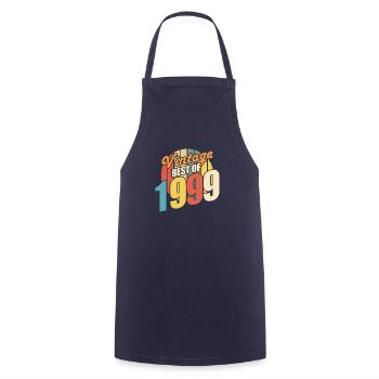 Vintage 1999 Best of 1999 - Annif 25 Years - Cooking Apron - navy - Front - AI Model Male 185 dark (185cm)