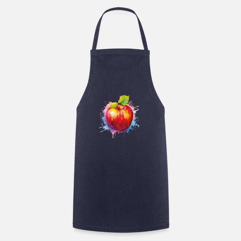 apfel - Kochschürze - Navy