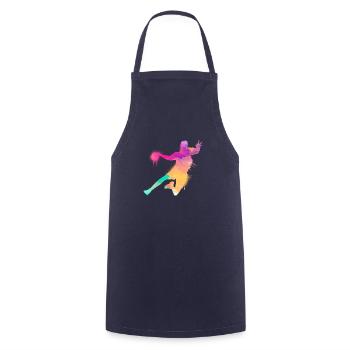 I can't I have Handball - Cooking Apron - navy - Front - AI Model Male 185 dark (185cm)