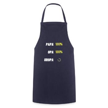Herren papa opa uropa Geschenk Werdender Uropa - Kochschürze - Navy - Vorne - AI Model Male 185 dark (185cm)