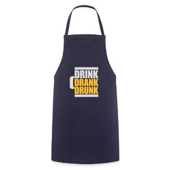 drink drank drunk Zitat - Kochschürze - Navy - Vorne - AI Model Male 185 dark (185cm)