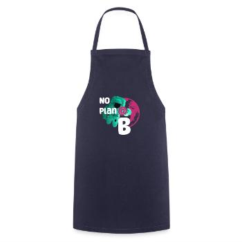 No plan B - Cooking Apron - navy - Front - AI Model Male 185 dark (185cm)