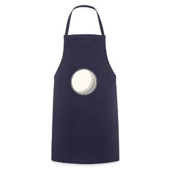 Billard weiße Billardkugel - Kochschürze - Navy - Vorne - AI Model Male 185 dark (185cm)