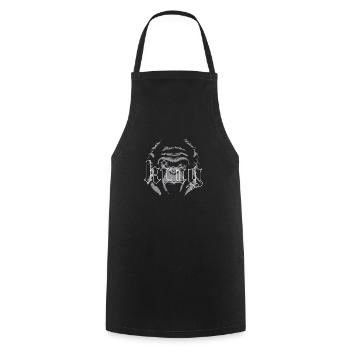 king monkey - Cooking Apron - black - Front - AI Model Male 185 dark (185cm)