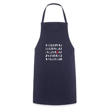 Oiseaux Corbeaux - Tablier de cuisine - marine - Devant - AI Model Male 185 dark (185cm)