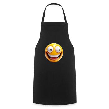 Mentally Unbalanced grimace XXXVIII - Cooking Apron - black - Front - AI Model Male 185 dark (185cm)