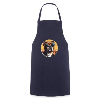 Bouledogue 2 - Tablier de cuisine - marine - Devant - AI Model Male 185 dark (185cm)