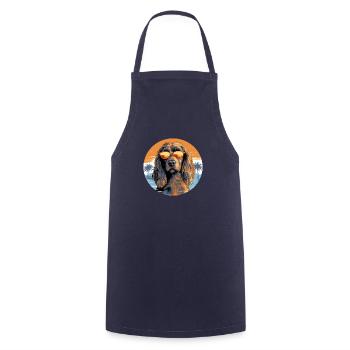 Cocker Épagneul 2 - Tablier de cuisine - marine - Devant - AI Model Male 185 dark (185cm)