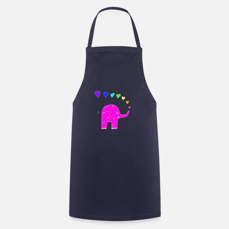 Regenbogenelefant - Kochschürze - Navy