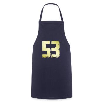 53 Number Vintage - Cooking Apron - navy - Front - AI Model Male 185 dark (185cm)