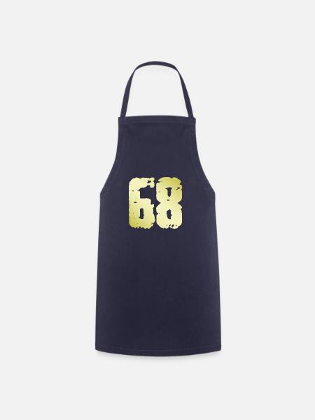 68 Zahl Vintage - Kochschürze - Navy