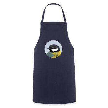 Grand oiseau / Portrait - Tablier de cuisine - marine - Devant - AI Model Male 185 dark (185cm)