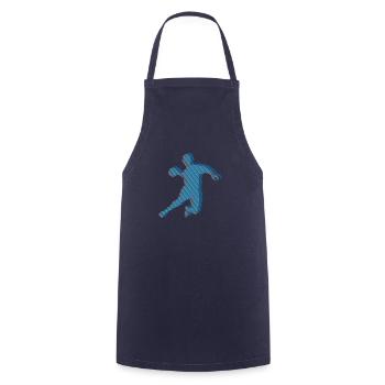 HANDBALL Streifenraster - Kochschürze - Navy - Vorne - AI Model Male 185 dark (185cm)
