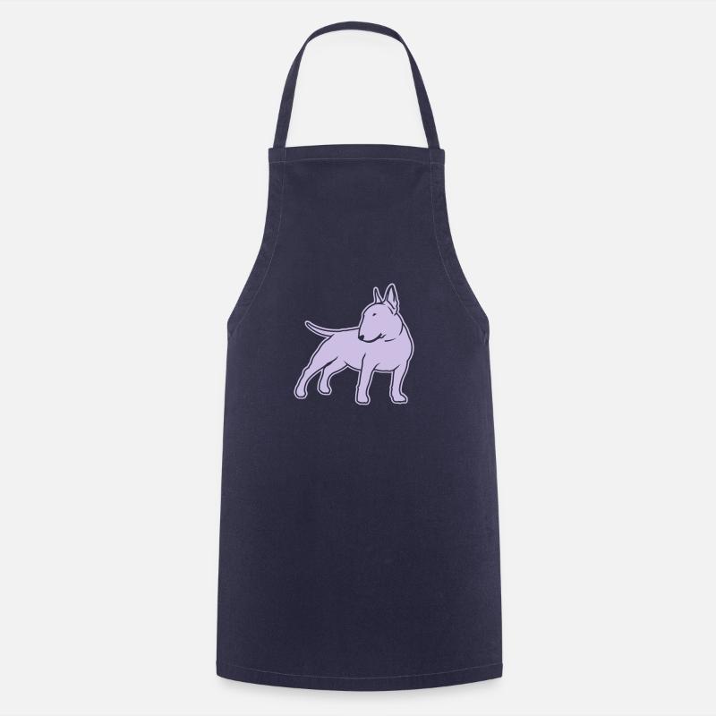 Bullterrier cn_single_1c_4dark - Kochschürze - Navy